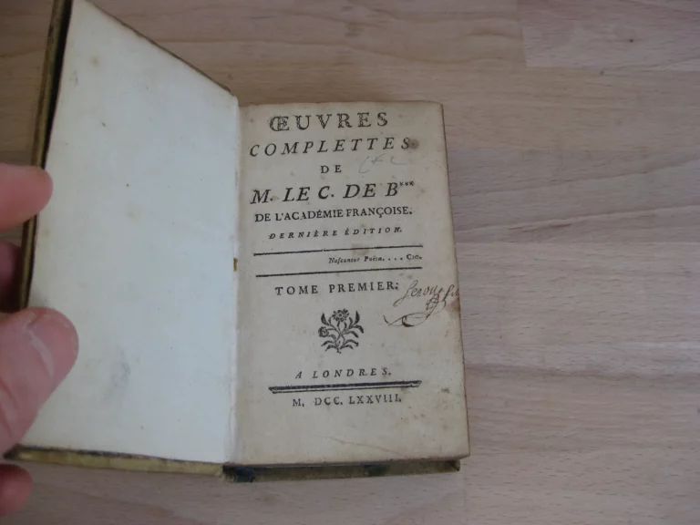 Oeuvres complètes  de M. le C. de B***, 2 tomes en un volume