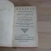 Pensées chrétiennes mises en parallèle, ou en opposition avec les Pensées Philosophies