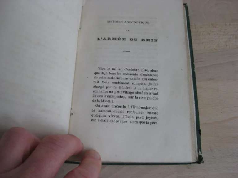 Recueil de trois textes dont Histoire anecdotique de l’armée du Rhin