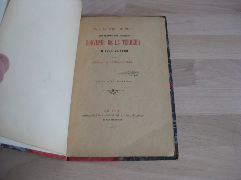 Souvenir de la Terreur à Lyon en 1793