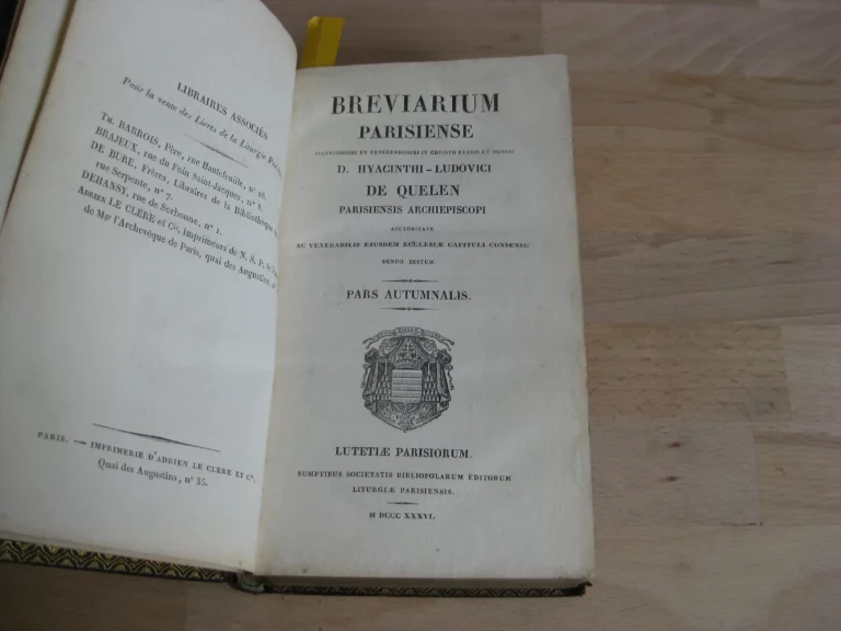Brevarium Parisiense D. Hyacinte Ludovici De Quelen