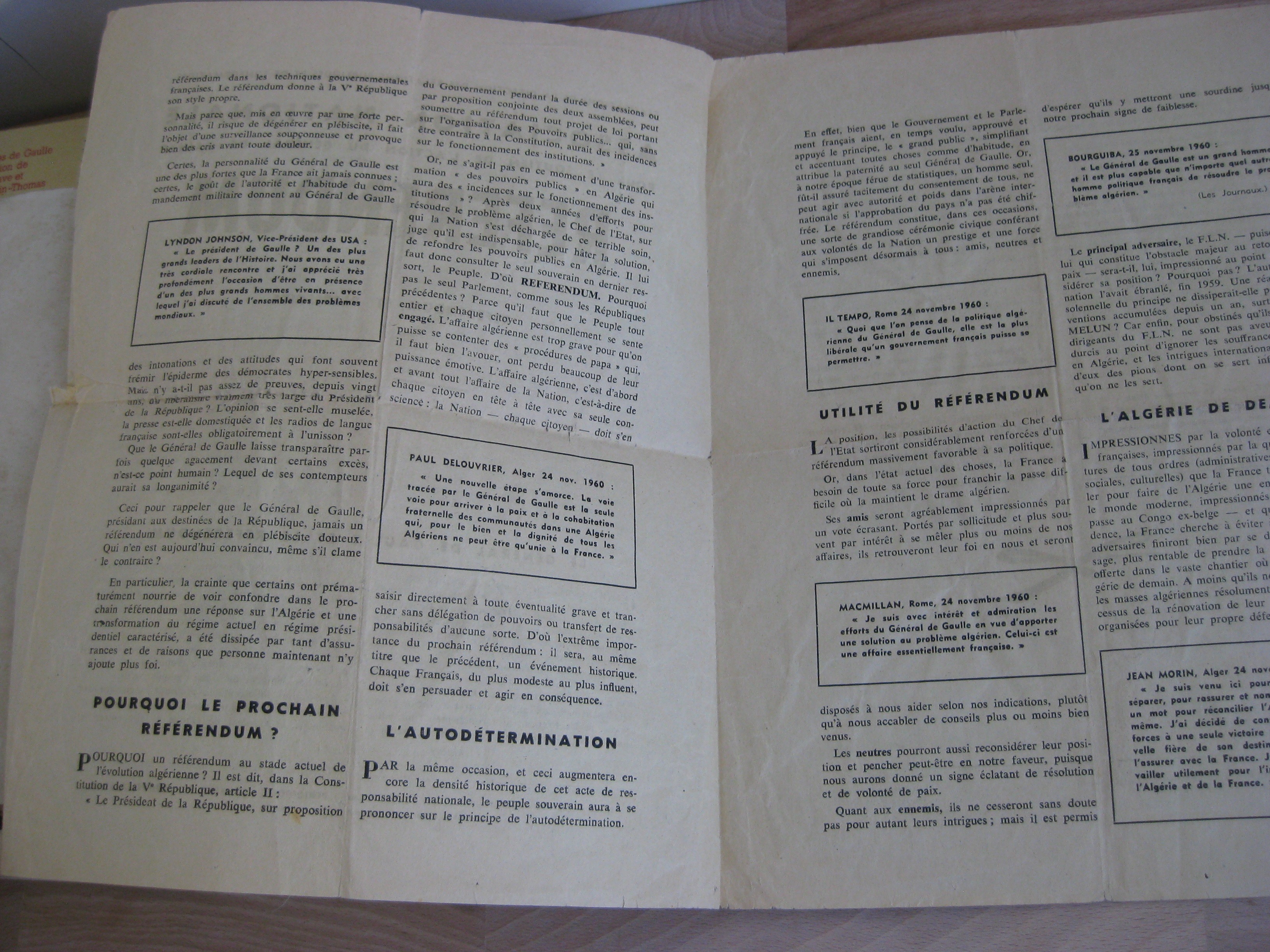 Brochure de soutien au Référendum sur l'autodétermination algérienne