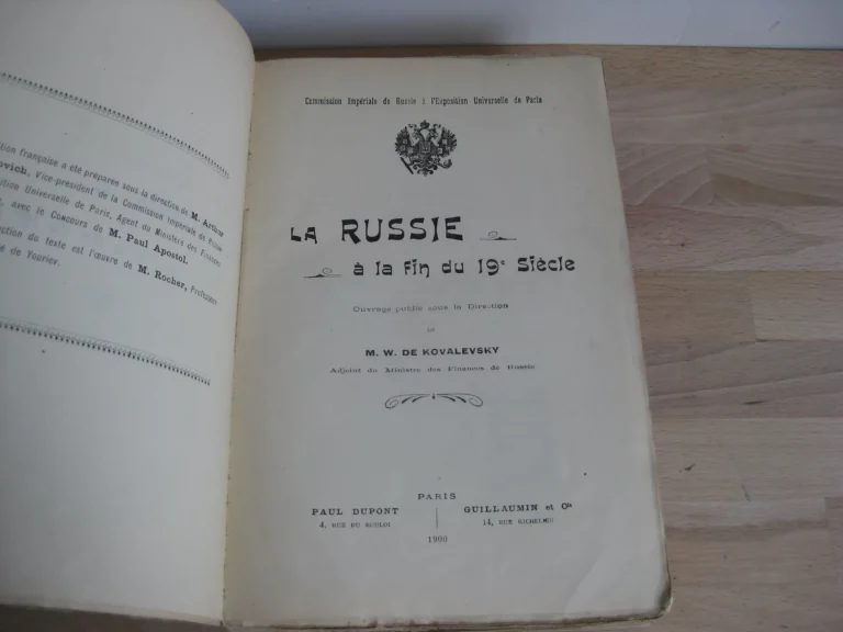 La Russie à la fin du 19ème siècle - M. W. de Kovalevsky (dir.)