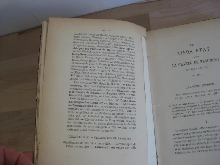 Le Tiers état d'après la charte de Beaumont et ses filiales