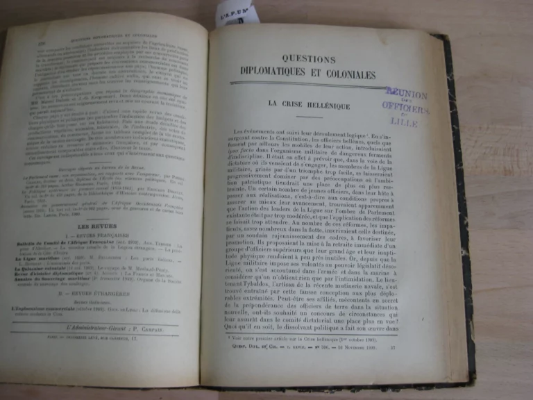 Questions diplomatiques et coloniales. Tome XXVIII. 1909 Questions diplomatiques et coloniales. Tome XXVIII. 1909