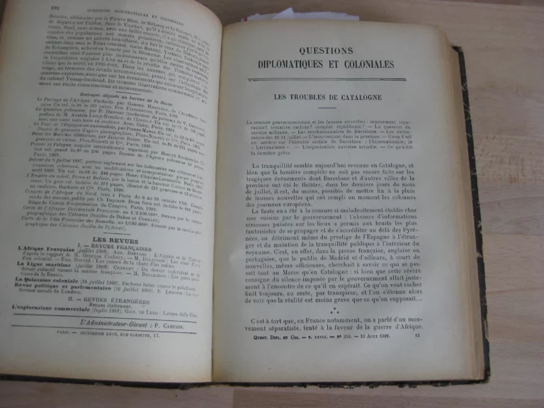 Questions diplomatiques et coloniales. Tome XXVIII. 1909 Questions diplomatiques et coloniales. Tome XXVIII. 1909