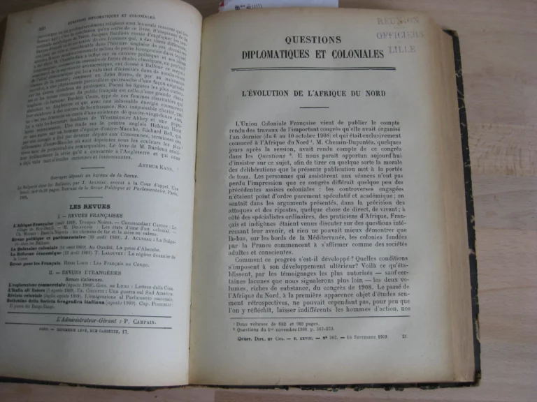 Questions diplomatiques et coloniales. Tome XXVIII. 1909 Questions diplomatiques et coloniales. Tome XXVIII. 1909