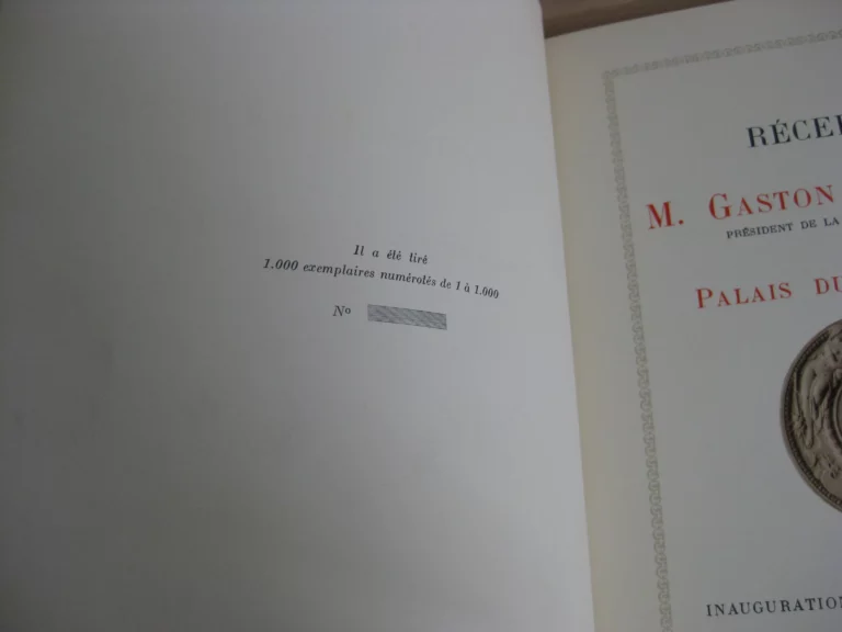 Réception de M. Gaston Doumergue Président de la République française au Palais du Luxembourg