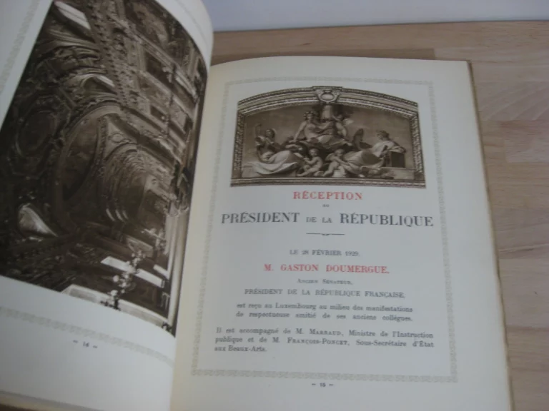 Réception de M. Gaston Doumergue Président de la République française au Palais du Luxembourg