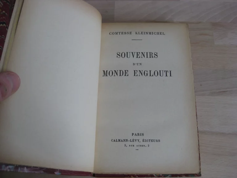 Souvenirs d’un monde englouti - Comtesse Kleinmichel Souvenirs d’un monde englouti - Comtesse Kleinmichel