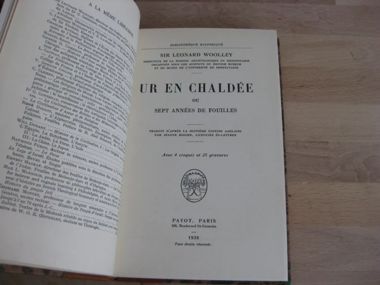 Ur en Chaldée ou sept années de fouilles