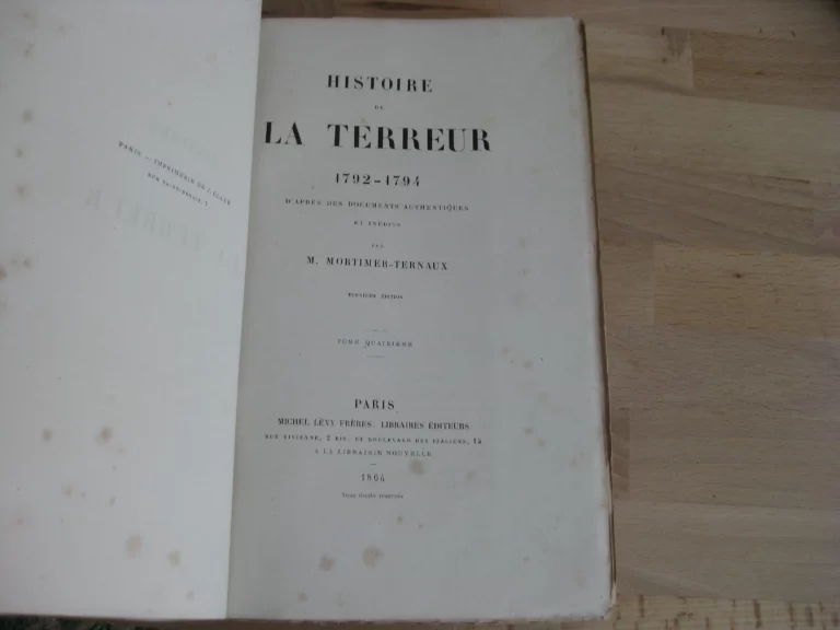 Histoire de la Terreur. Tomes I à VII (sur 8) - Mortimer-Ternaux