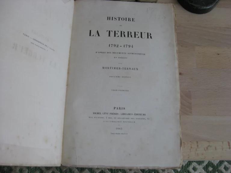 Histoire de la Terreur. Tomes I à VII (sur 8) - Mortimer-Ternaux