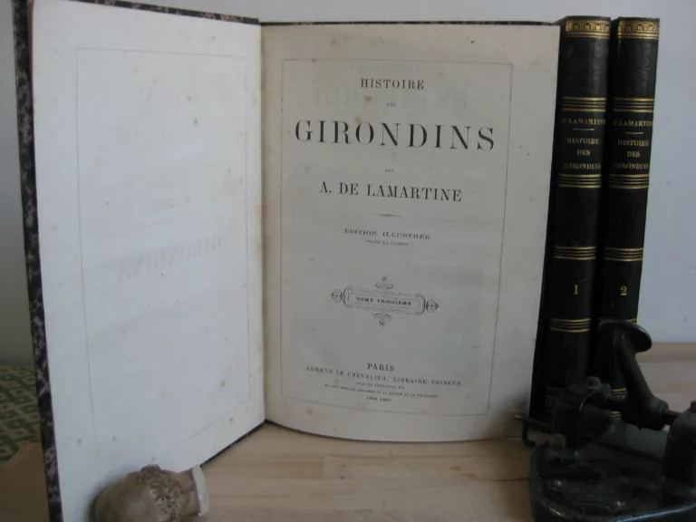 Histoire des Girondins. Édition illustrée, 3 tomes complet.