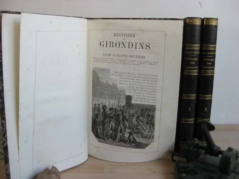 Histoire des Girondins. Édition illustrée, 3 tomes complet.