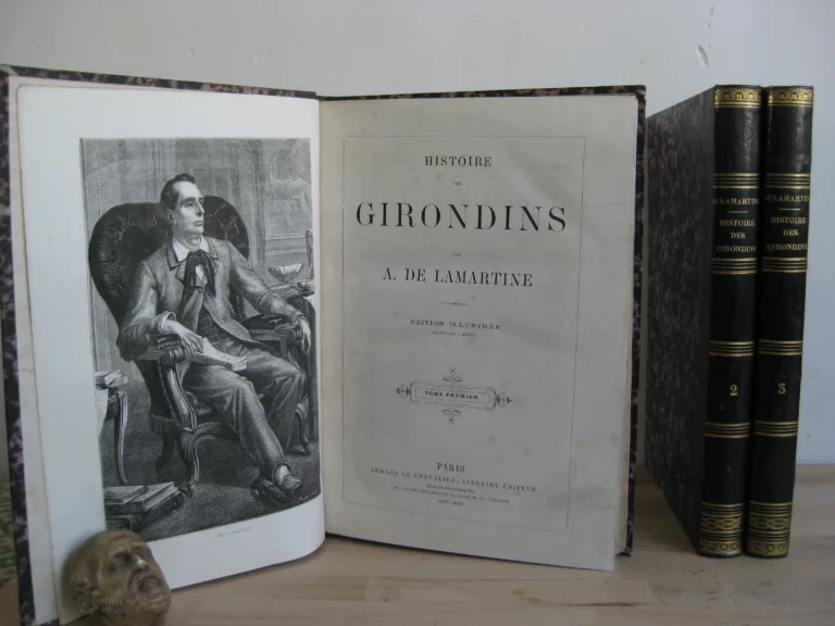 Histoire des Girondins. Édition illustrée, 3 tomes complet.