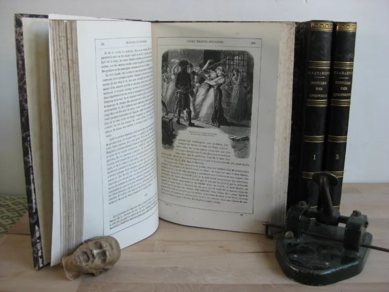 Histoire des Girondins. Édition illustrée, 3 tomes complet.