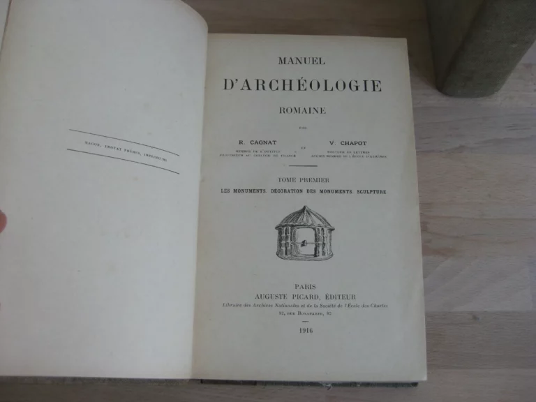 Manuel d’archéologie romaine, 2 tomes