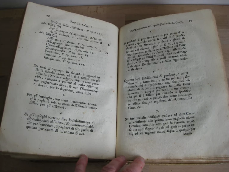 Edito di S.M. riguardante alcune dichiarazioni Sopra le Generali Costitutioni e Contenente la Tariffa degli Emolument