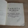 Edito di S.M. riguardante alcune dichiarazioni Sopra le Generali Costitutioni e Contenente la Tariffa degli Emolument
