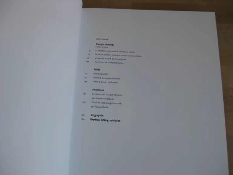 Giorgio Morandi : Oeuvres, écrits, entretiens