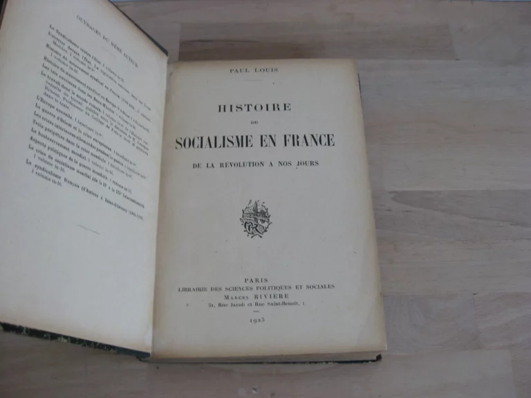 Histoire du socialisme en France. De la révolution à nos jours