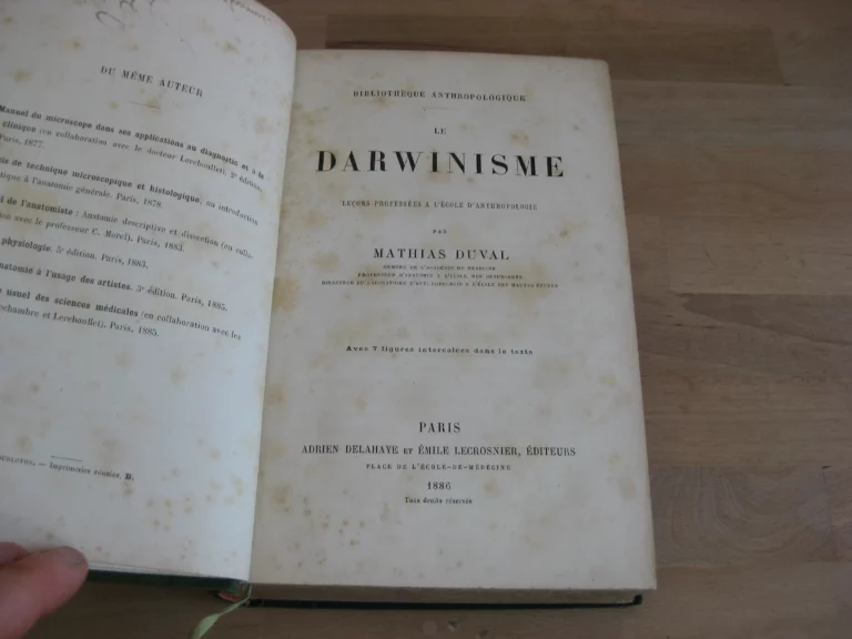 Le darwinisme. Leçons professées à l’école d’anthropologie Le darwinisme. Leçons professées à l’école d’anthropologie