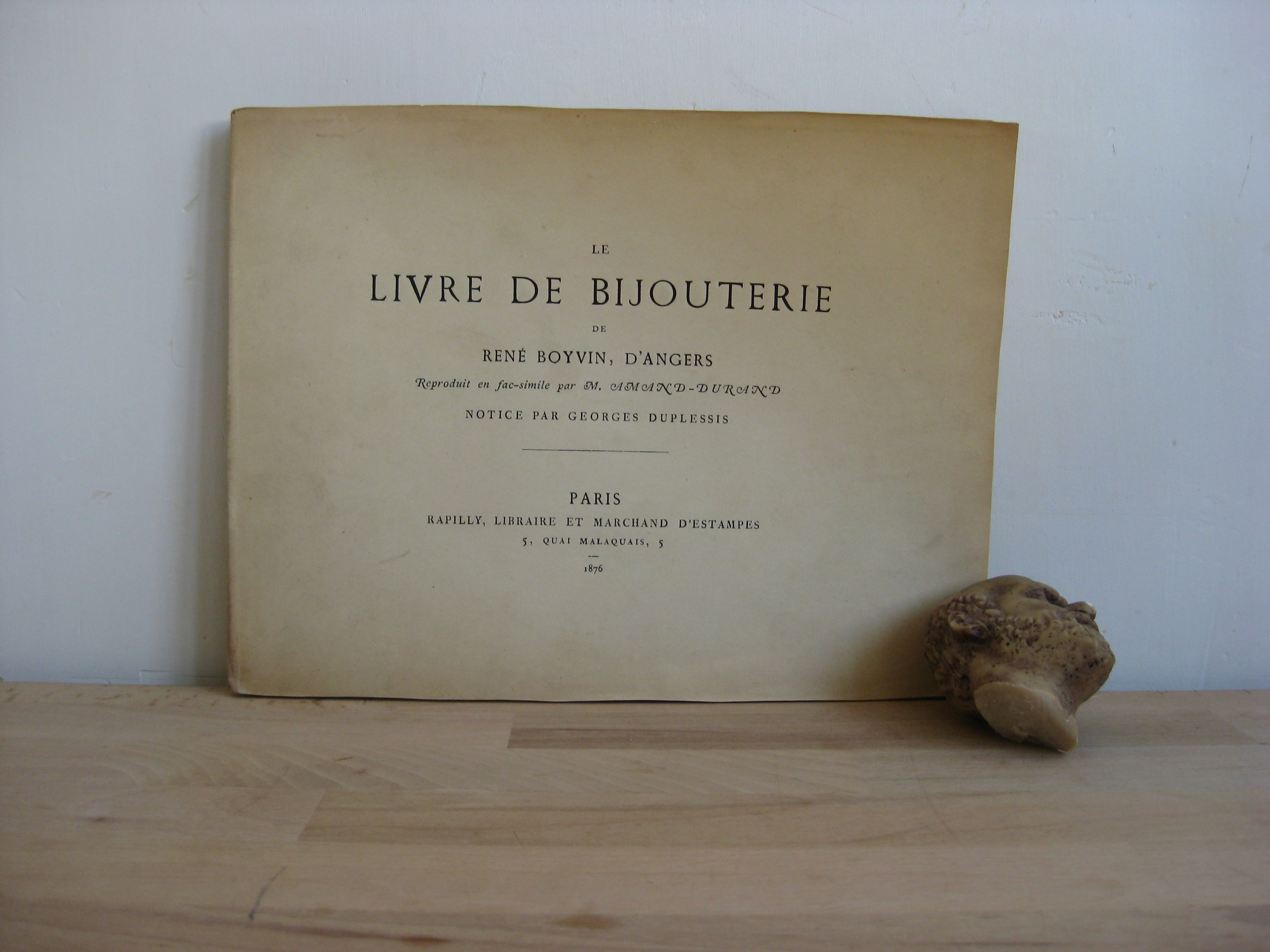 Le livre de bijouterie de René Boyvin, d’Angers