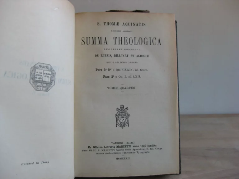Summa theologica - S. Thomae Aquinatis