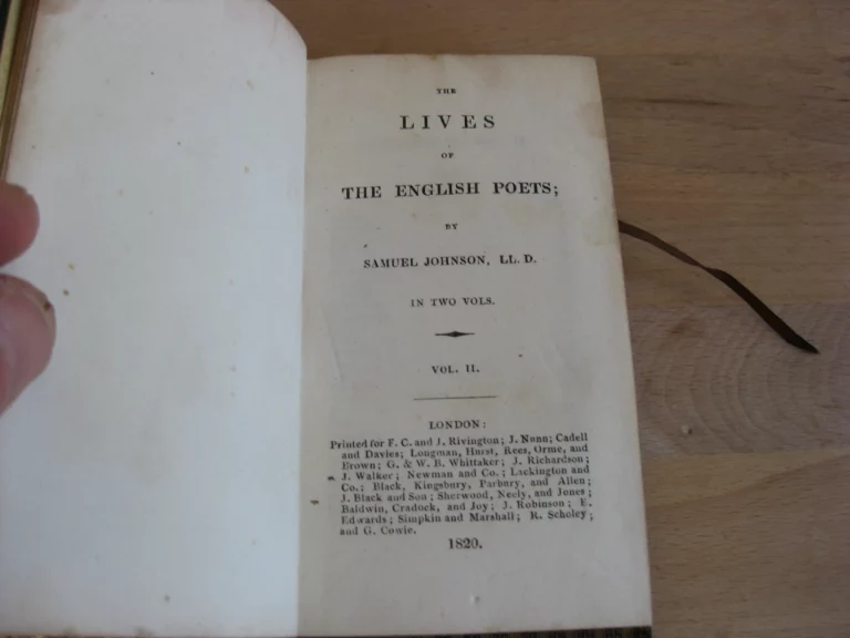 The Lives of the english Poets, 2 vols. Complet