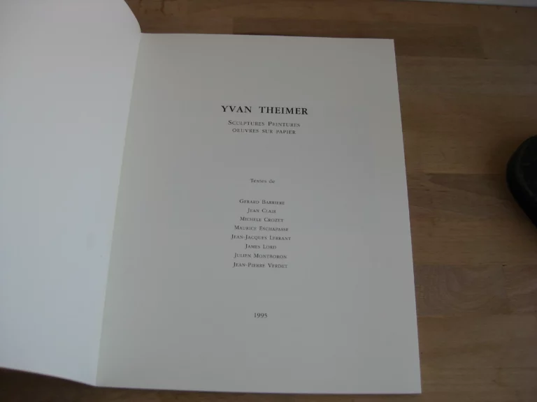 Yvan Theimer. Sculptures, peintures, œuvres sur papier