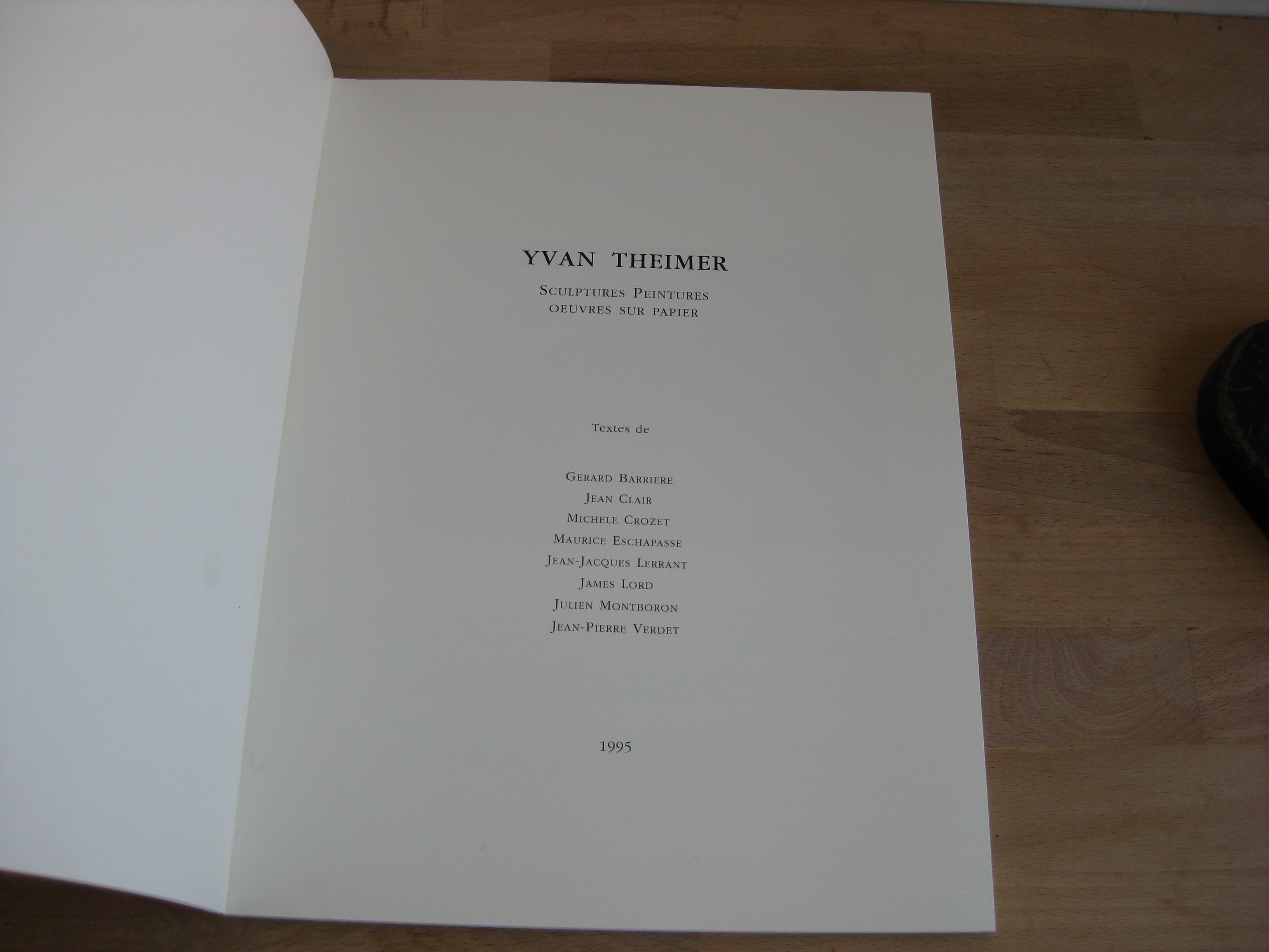 Yvan Theimer. Sculptures, peintures, œuvres sur papier