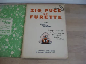 Zig, et Puce et Furette - Alain Saint-Ogan - Signé