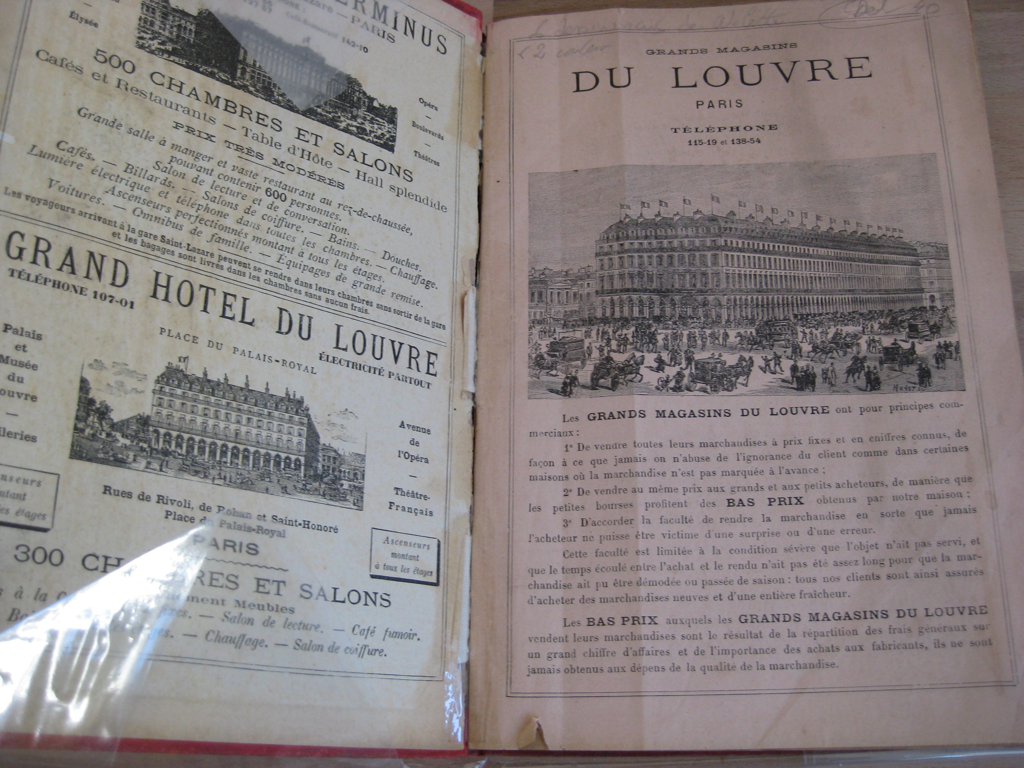 Agenda 1904. Grands Magasins du Louvre, Paris