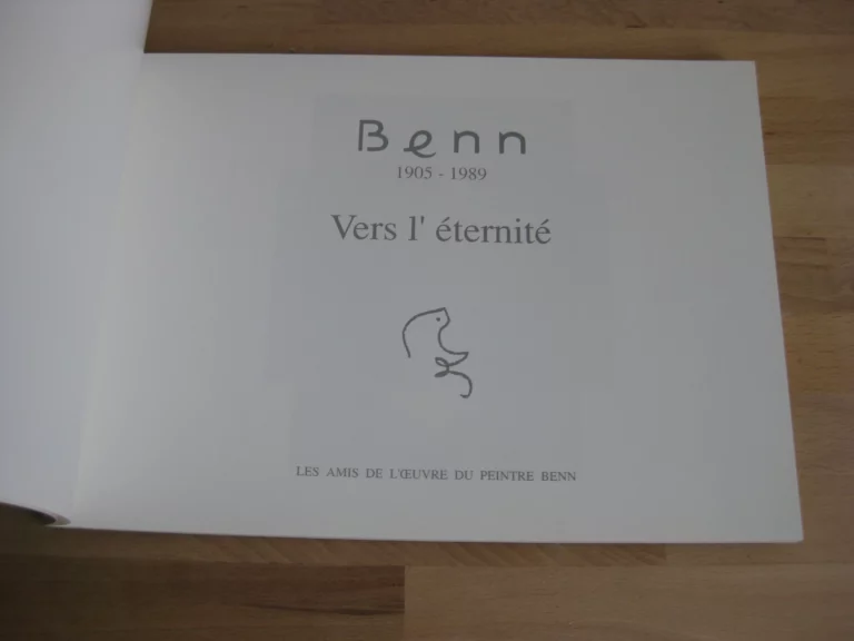 Benn 1905-1989. Vers l'éternité Benn 1905-1989. Vers l'éternité
