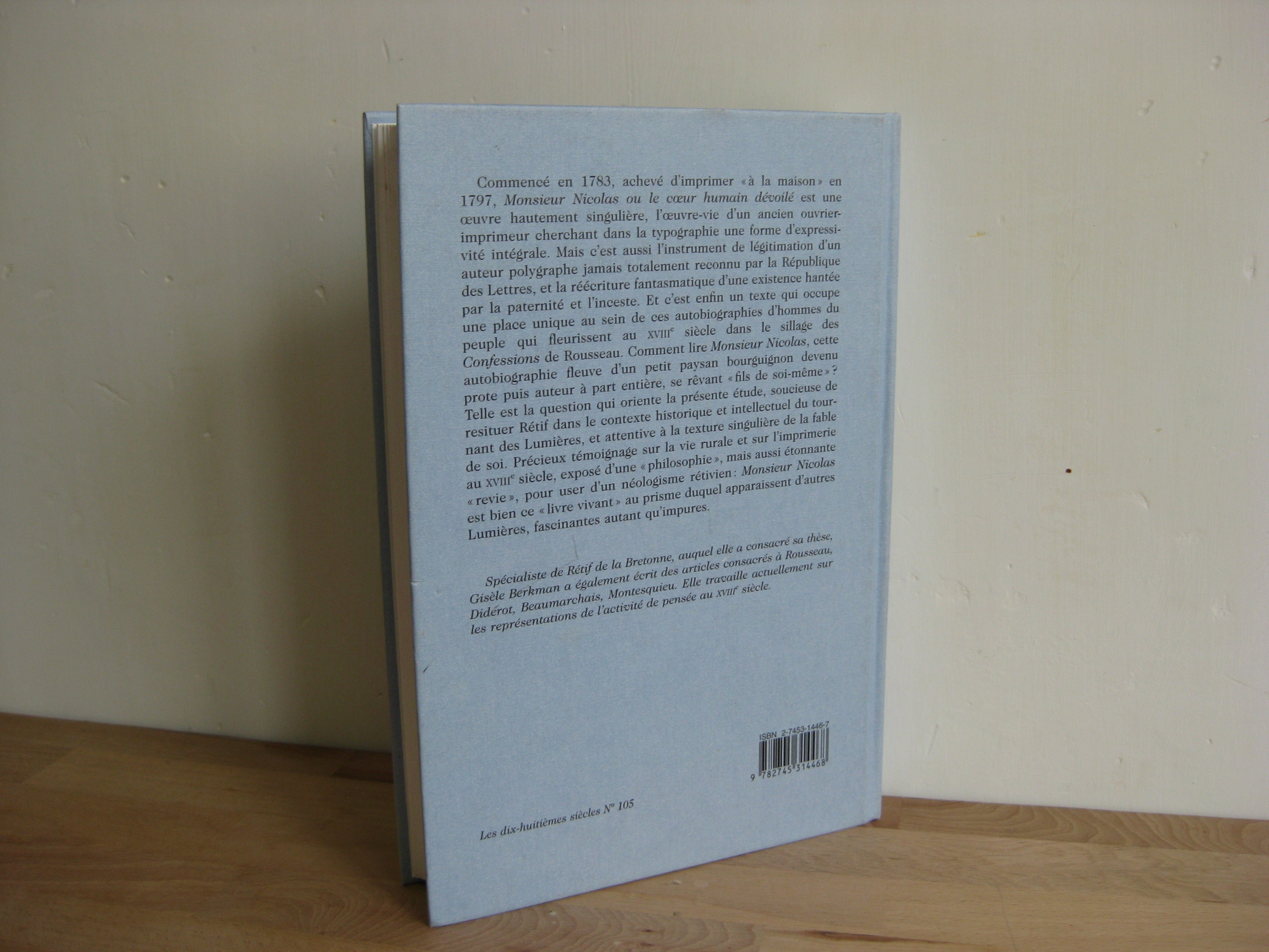 Filiation, origine, fantasme : Les voies de l'individuation dans Monsieur Nicolas ou le cœur humain dévoilé de Rétif de la Bretonne