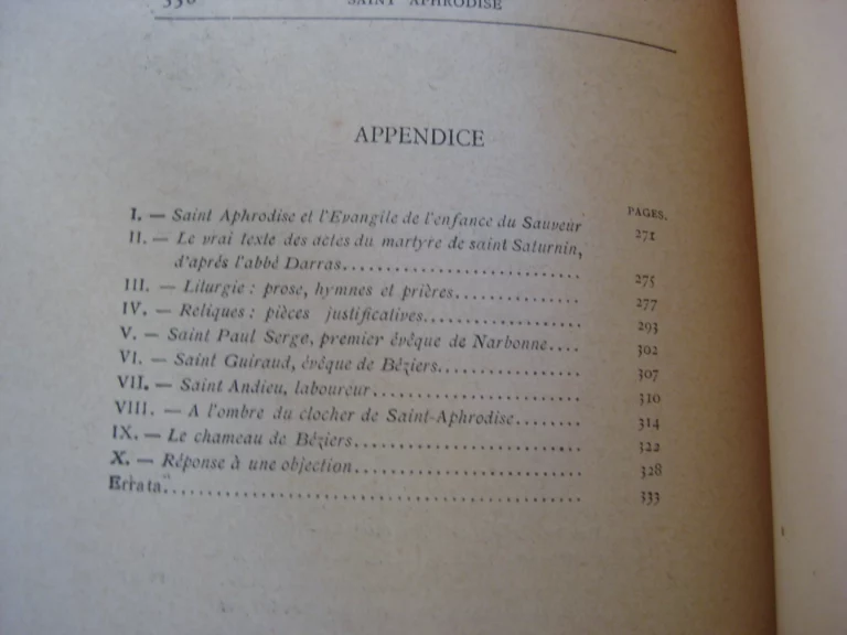 Saint Aphrodise Apôtre de Béziers et son église à travers les âges