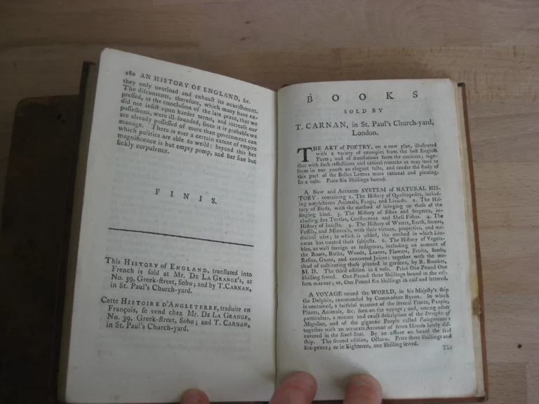 A History of England, in a Series of Letters from a Nobleman to his Son. Two Volumes