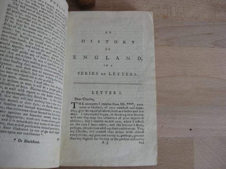 A History of England, in a Series of Letters from a Nobleman to his Son. Two Volumes