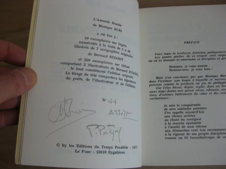 L'amande double - Monique Buri / Bernard Bygodt