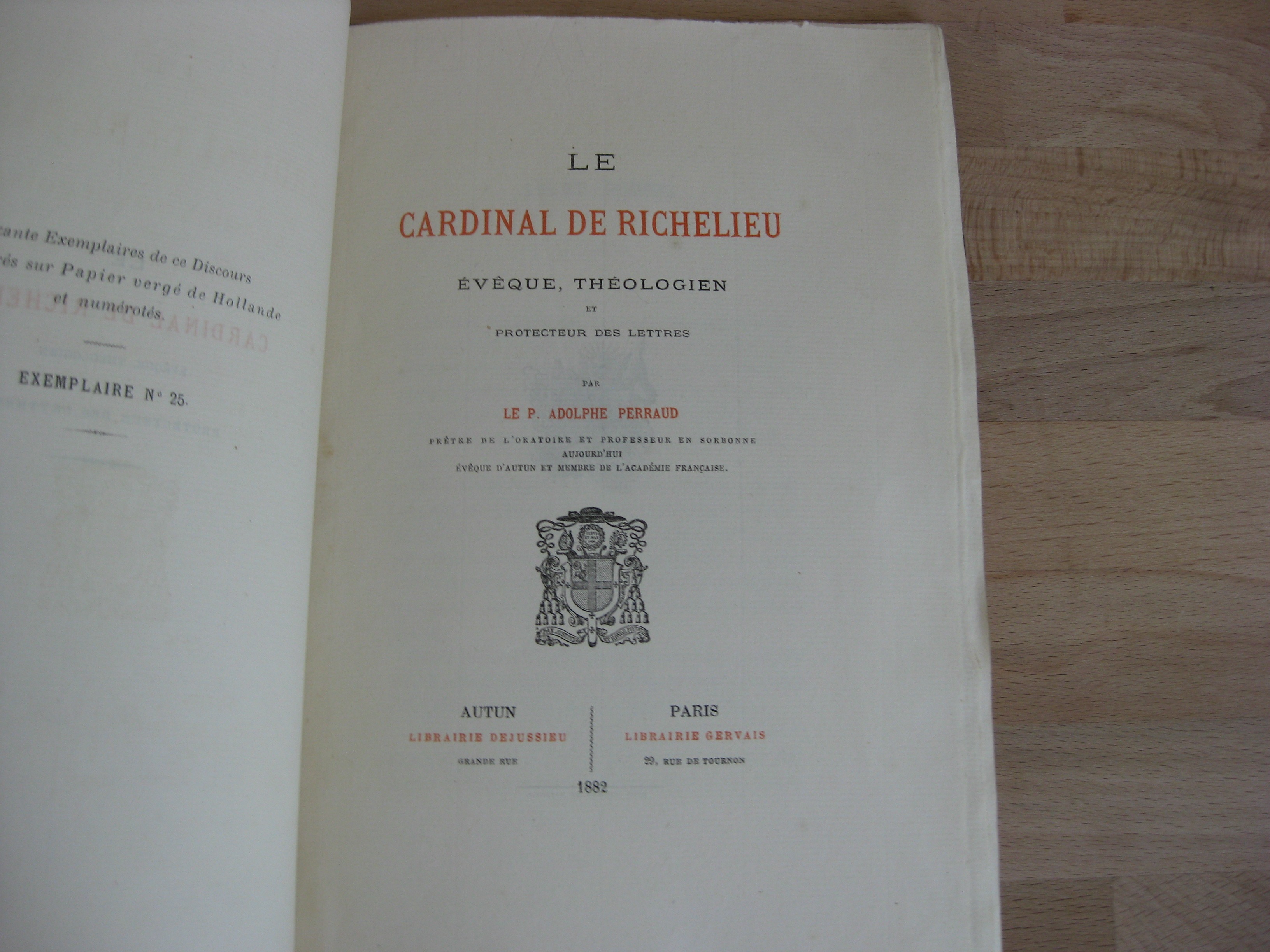 Le Cardinal de Richelieu évêque, théologien et protecteur des lettres