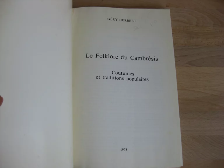 Le folklore du Cambrésis : Coutumes et traditions populaires