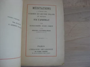 Méditations à l'usage des femmes et jeunes filles du monde sur l'apostolat Méditations à l'usage des femmes et jeunes filles du monde sur l'apostolat