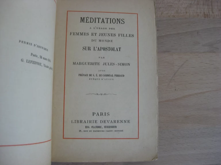 Méditations à l'usage des femmes et jeunes filles du monde sur l'apostolat