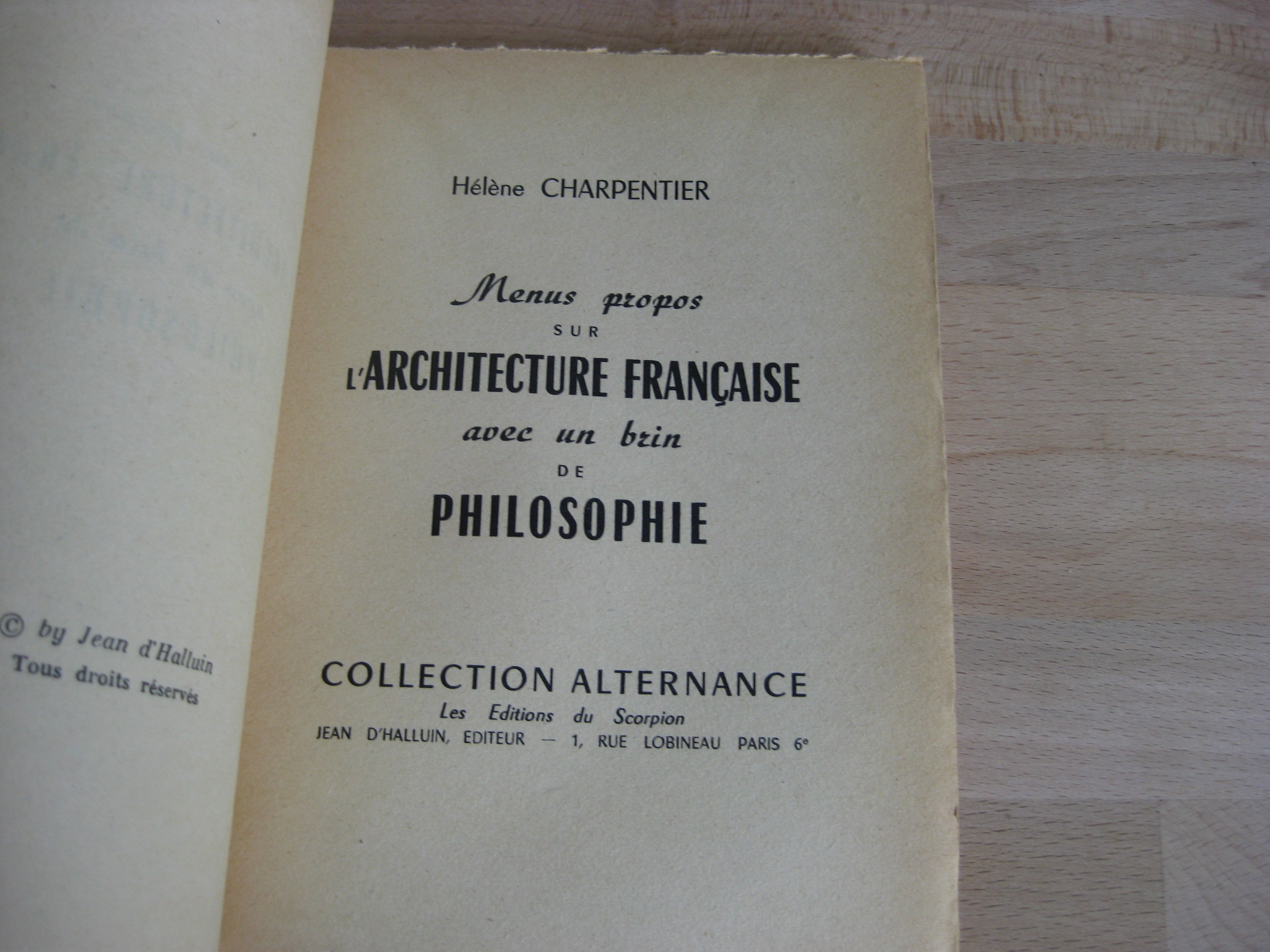 Menus propos sur l'architecture française, avec un brin de philosophie