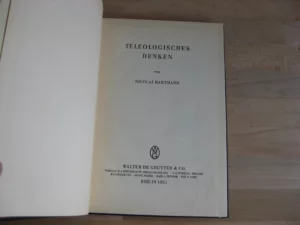 Teleologisches Denken - Nicolai Hartmann Teleologisches Denken - Nicolai Hartmann