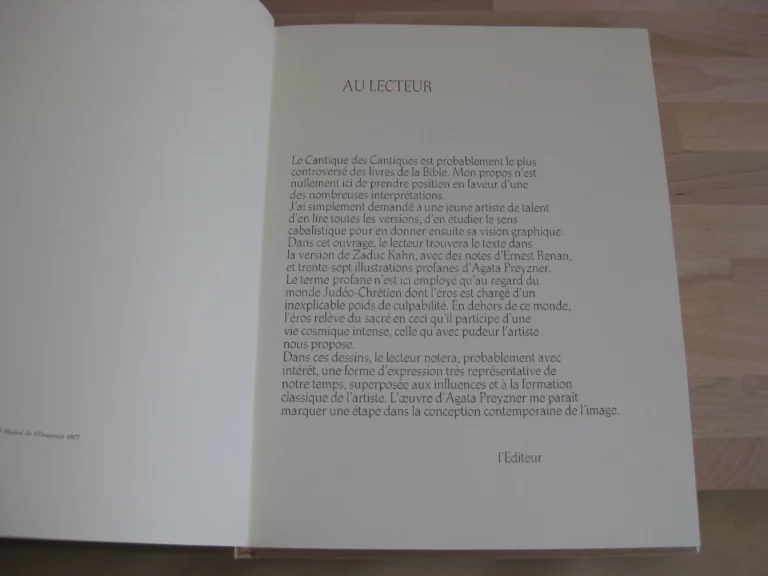 Agata Preyzner - Illustrations profanes pour le Cantique des Cantiques, Édition originale Agata Preyzner - Illustrations profanes pour le Cantique des Cantiques, Édition originale