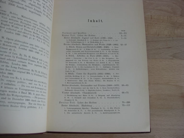 Hobbes. Leben und Lehre, Ferdinand Tönnies - Edition originale Hobbes. Leben und Lehre, Ferdinand Tönnies - Edition originale