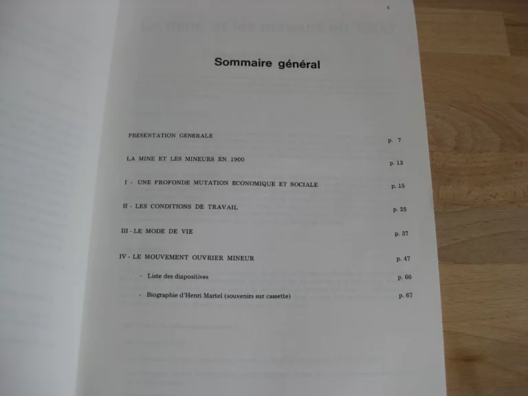 La mine et les mineurs en 1900 La mine et les mineurs en 1900