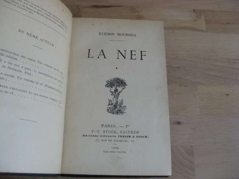 La Nef, Élémir Bourges - Édition originale
